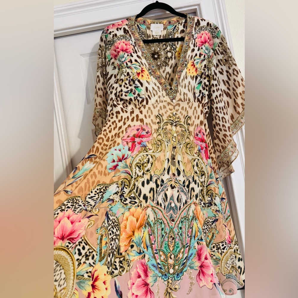 Camilla Queen Atlantis Printed Silk Mini Dress